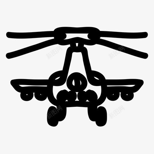 阿帕奇攻击直升机武装直升机图标svg_新图网 https://ixintu.com 军用 攻击 武装直升机 直升机 车辆 阿帕奇