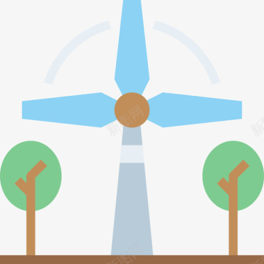 生态电力和能源13平坦图标图标