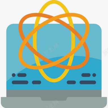 科学数据科学13平面图标图标