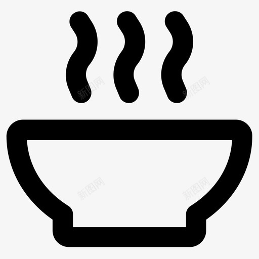 汤碗食物图标svg_新图网 https://ixintu.com 热汤 食物