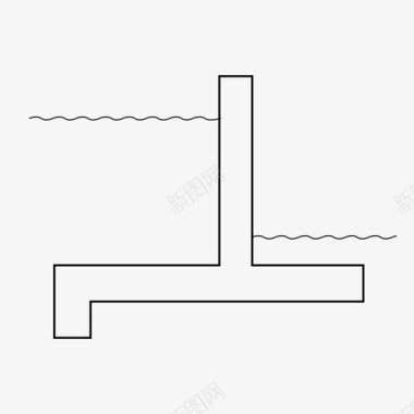 悬挑式挡土墙悬挑墙复合墙图标图标