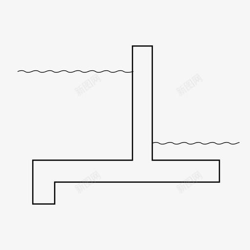 悬挑式挡土墙悬挑墙复合墙图标svg_新图网 https://ixintu.com 土墙 复合 式挡 悬挑