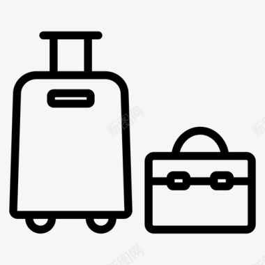 行李商务旅行手提行李图标图标