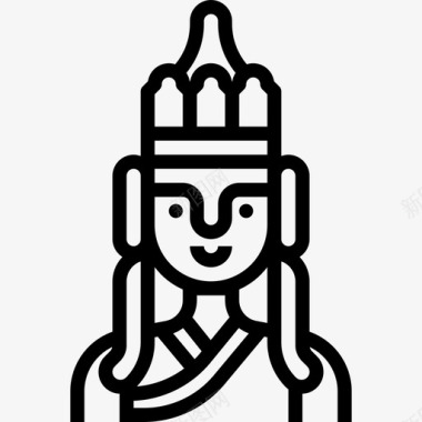 佛像中国48尊直纹图标图标