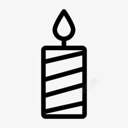 火焰像素蜡烛生日圣诞节图标高清图片