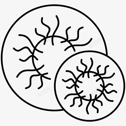 病毒细胞疾病微生物学图标svg_新图网 https://ixintu.com 微生物 微生物学 微观 显微镜 疾病 病毒 细胞