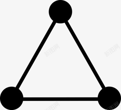 三角形连接器几何体图标图标