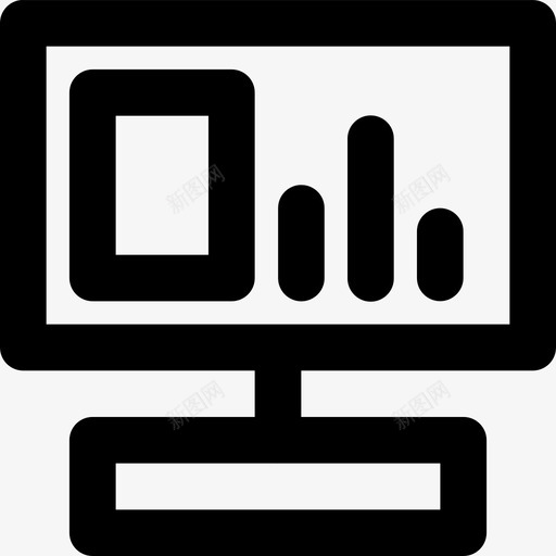 办公电脑图形统计图标svg_新图网 https://ixintu.com 办公 图形 大纲 工作 电脑 统计 设置