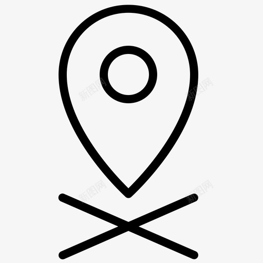 地图pin方向gprs图标svg_新图网 https://ixintu.com gprs pin poi 位置 地图 方向