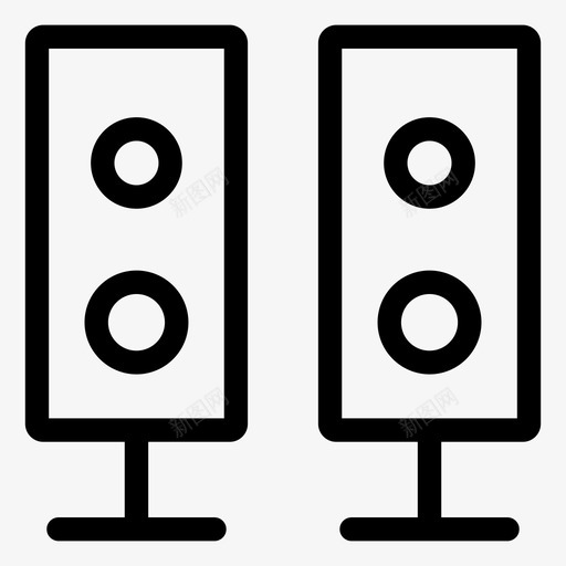 扬声器电脑扬声器扩音器图标svg_新图网 https://ixintu.com 扩音器 扬声器 技术 电脑 集合