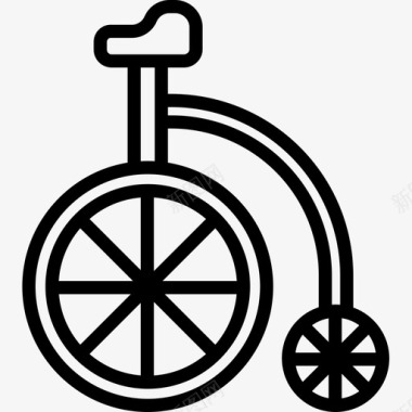 自行车马戏团50直线型图标图标