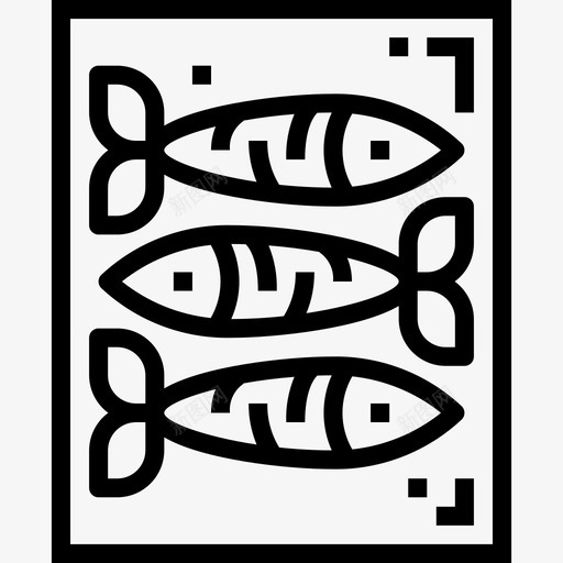 沙丁鱼海鲜直系图标svg_新图网 https://ixintu.com 沙丁鱼 海鲜 直系