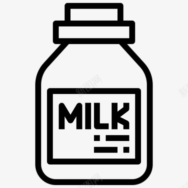 牛奶养殖80线性图标图标