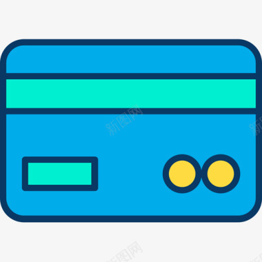 信用卡广告46线性彩色图标图标