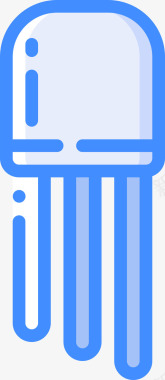 晶体管电气元件蓝色图标图标