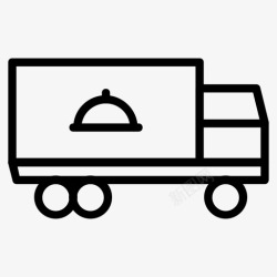 集装箱运输车食品车集装箱运输图标高清图片