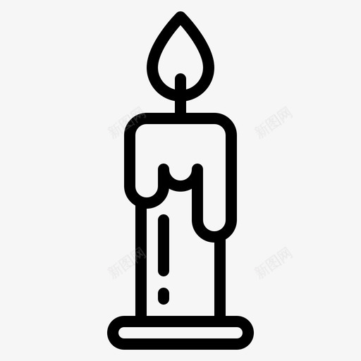 蜡烛装饰灯光图标svg_新图网 https://ixintu.com 派对 灯光 蜡烛 装饰 装饰灯 轮廓