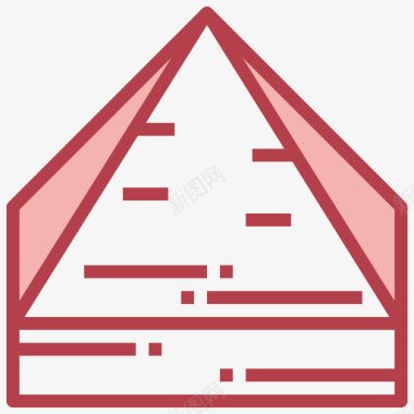 金字塔图表和图表6红色图标图标