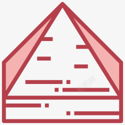 金字塔红色金字塔图表和图表6红色图标高清图片
