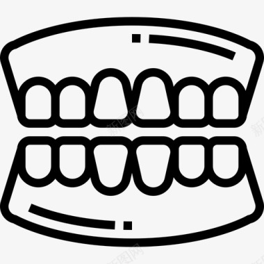 牙科牙科29线状图标图标