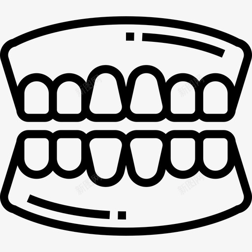 牙科牙科29线状图标svg_新图网 https://ixintu.com 牙科 线状