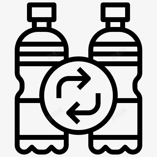 回收利用圆箭生态与环境图标svg_新图网 https://ixintu.com 利用 回收 圆箭 城市 塑料 智慧 水瓶 环境 生态