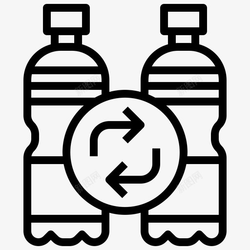 回收利用圆箭生态与环境图标svg_新图网 https://ixintu.com 利用 回收 圆箭 城市 塑料 智慧 水瓶 环境 生态