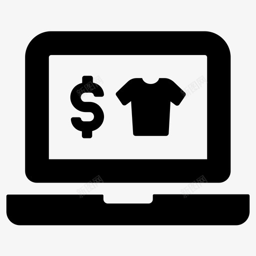 购物服装网上交易图标svg_新图网 https://ixintu.com 服装 网上交易 网上购物 购物 销售