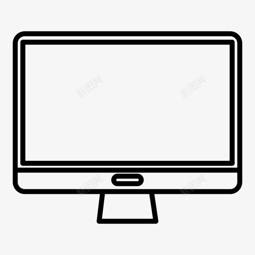 imac苹果台式机图标svg_新图网 https://ixintu.com 台式机 技术 显示器 苹果 设备