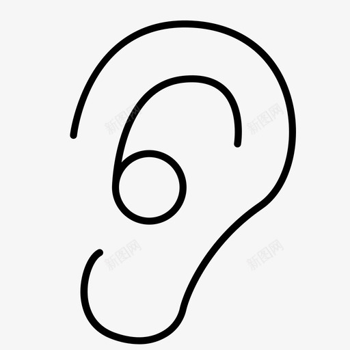 耳朵耳鼻喉科听力听图标svg_新图网 https://ixintu.com 听力 耳朵 耳鼻喉科