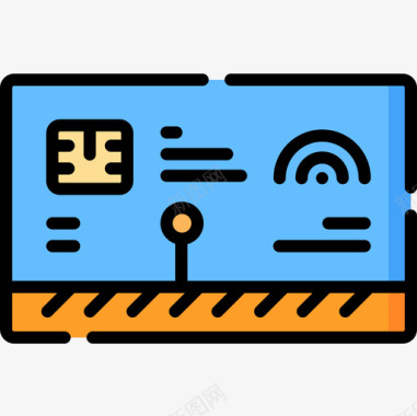 钥匙卡智能家居52线性颜色图标图标