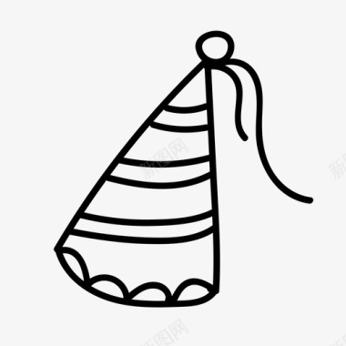 派对帽生日庆祝图标图标