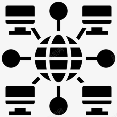 网络网络分析9字形图标图标