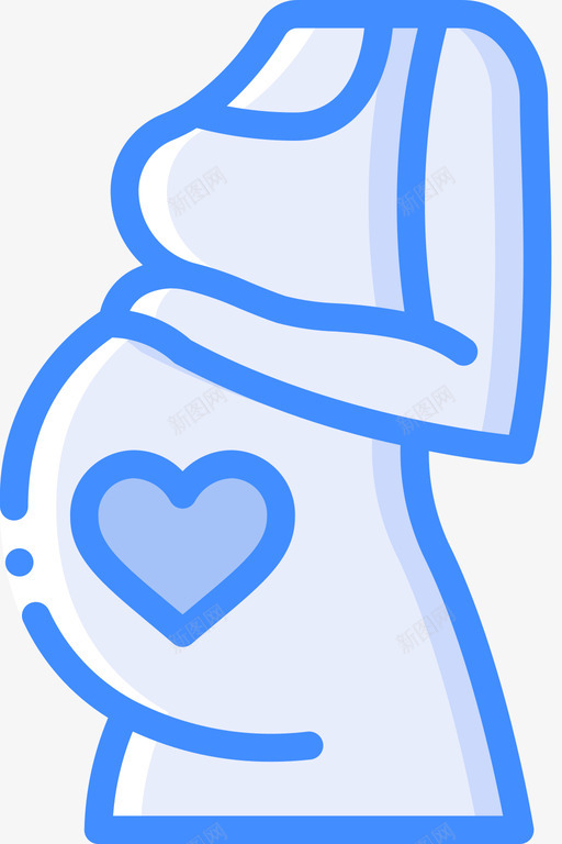 妈妈孕妇43蓝色图标svg_新图网 https://ixintu.com 妈妈 孕妇 蓝色