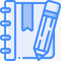 日记册日记第11册蓝色图标高清图片