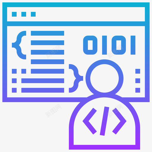 编程计算机技术16梯度图标svg_新图网 https://ixintu.com 技术 梯度 编程 计算机