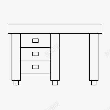 办公桌装饰家具图标图标