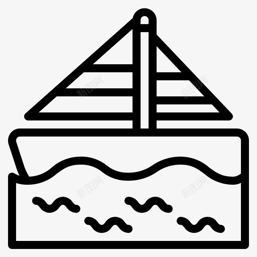 帆船运输旅行图标svg_新图网 https://ixintu.com 帆船 旅行 运输 钓鱼