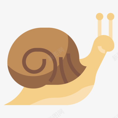 蜗牛动物35扁平图标图标