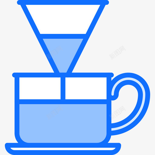 滴头咖啡72蓝色图标svg_新图网 https://ixintu.com 咖啡 滴头 蓝色