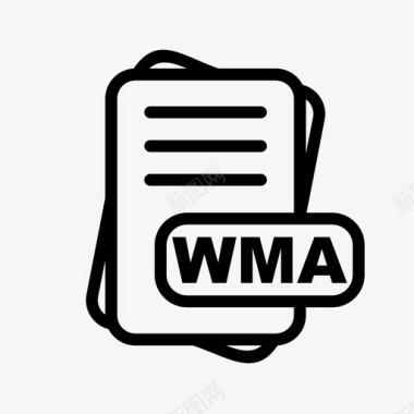 wma文件扩展名文件格式文件类型集合图标包图标