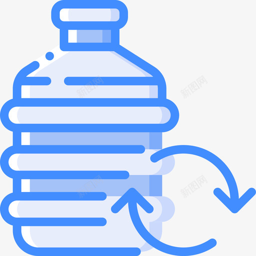 瓶子水13蓝色图标svg_新图网 https://ixintu.com 瓶子 蓝色