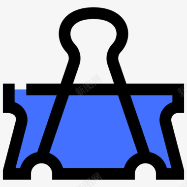夹子办公设备7蓝色图标图标