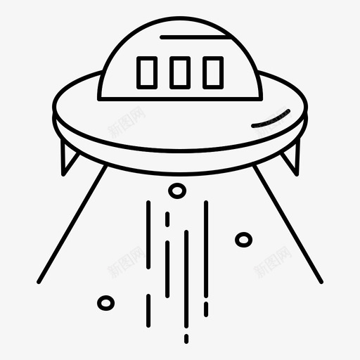 太空船外星人火箭图标svg_新图网 https://ixintu.com 不明飞行物 外星人 太空船 火箭