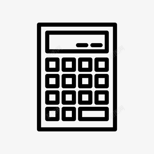 计算器117学校线性图标svg_新图网 https://ixintu.com 学校 线性 计算器