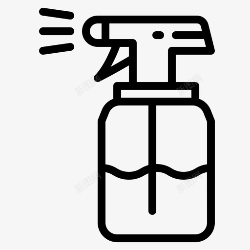 喷雾美容瓶子图标svg_新图网 https://ixintu.com 喷雾 沙龙 瓶子 瓶水 美发 美容