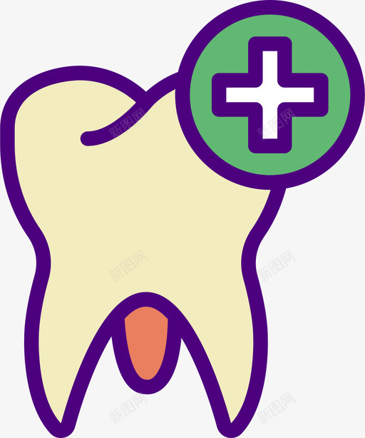 牙齿牙科学10线颜色图标svg_新图网 https://ixintu.com 牙科 牙齿 科学 颜色