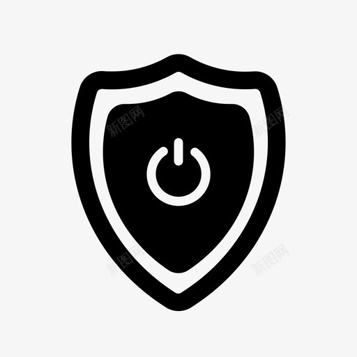 屏蔽电源保护安全图标svg_新图网 https://ixintu.com 保护 安保 安全 屏蔽 电源