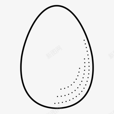 鸡蛋复活节装饰食品图标图标