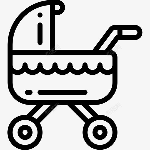 婴儿车抚养孩子直系图标svg_新图网 https://ixintu.com 婴儿车 孩子 抚养 直系